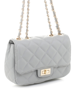Quilted Classic Mini Shoulder Bag HL19462 GRAY